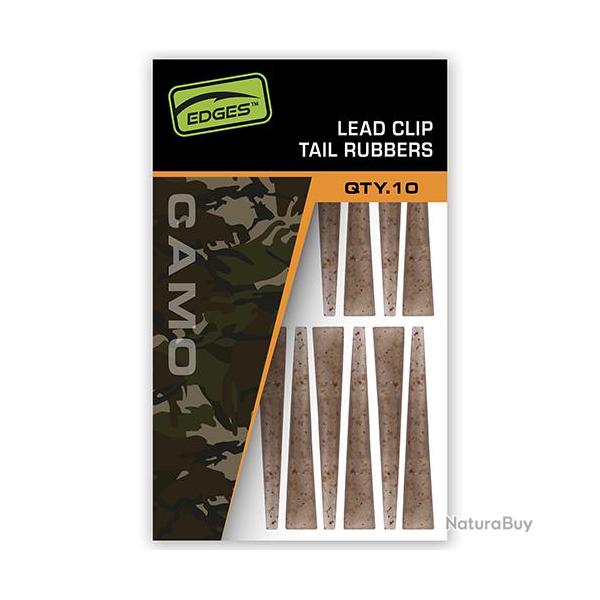 T�tine Fox Edges Camo Lead Clip Tail Rubbers (par 10)