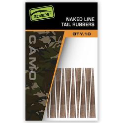 T&eacute;tine Fox Edges Camo Naked Line Tail Rubbers (par 10)