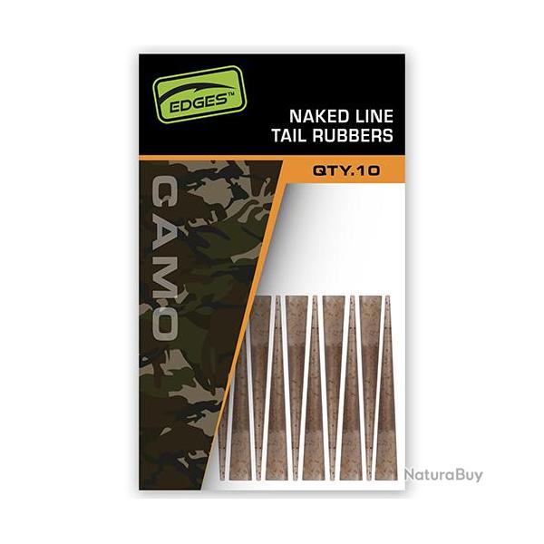 T�tine Fox Edges Camo Naked Line Tail Rubbers (par 10)