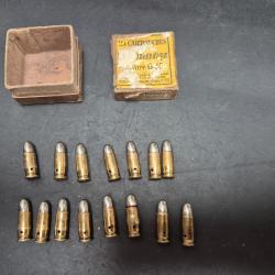 boite et 15 munitions neutralis&eacute; calibre 6,35 ou 25 ACP pour Colt Pocket, FN Baby