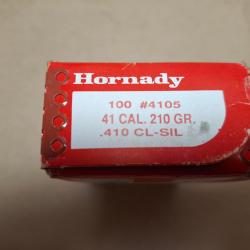 Ogives 41Rem Mag Hornady 210gr CL-sil ref 4105 par 100