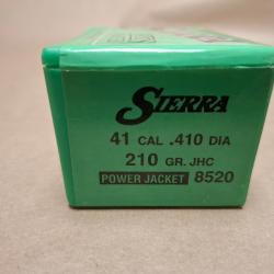Ogives 41Rem Mag Sierra 210gr JHC ref 8520 par 100