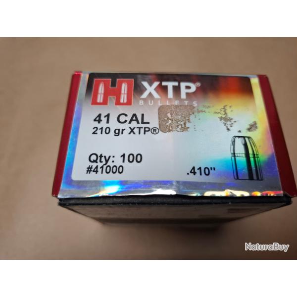 Ogives 41 Rem Mag 210gr Hornady XTP ref 41000 par 200