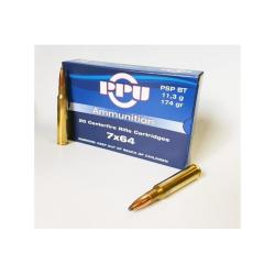 Munitions PARTIZAN calibre 7x64 Pointed Softpoint Boat Tail 174gr - 11.2g x20