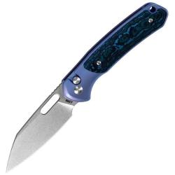 CJRB J1925AT4-FCG - Couteau pliant Aficionado S90V bleu, titane & carbone