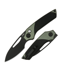 CJRB J1949-BBK - Couteau pliant AR-RPM9, aluminium vert et noir