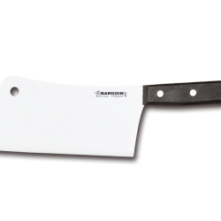 Couperet de Cuisine Fischer-Bargoin 19 cm - Lame Inox - Manche ABS Noir - R&eacute;f. 382-19