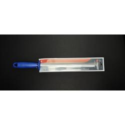 Fusil &agrave; aiguiser Fischer grain fin m&egrave;che ovale 30 cm inox bleu - R&eacute;f. I2529
