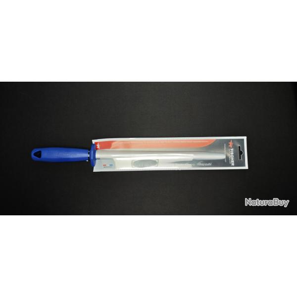 Fusil � aiguiser Fischer grain fin m�che ovale 30 cm inox bleu - R�f. I2529