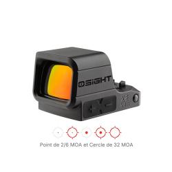 Osight XE arms Optique Point Rouge Ferm&eacute; avec Empreinte RMR, Pile Lat&eacute;rale CR1632 & Multi-R&eacute;ticules