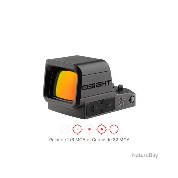 Osight XE arms Optique Point Rouge Ferm� avec Empreinte RMR, Pile Lat�rale CR1632 & Multi-R�ticules