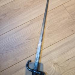 Ba&iuml;onnette fusil gras (origine mais refait en partie)