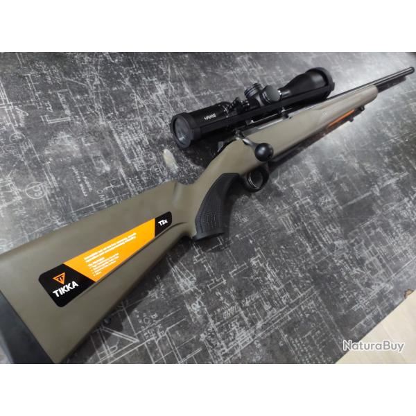 TIKKA T3X  LITE OD GREEN .308WIN + LUNETTE HAWKE 2.5-10*50 RETICULE LUMINEUX PROMO