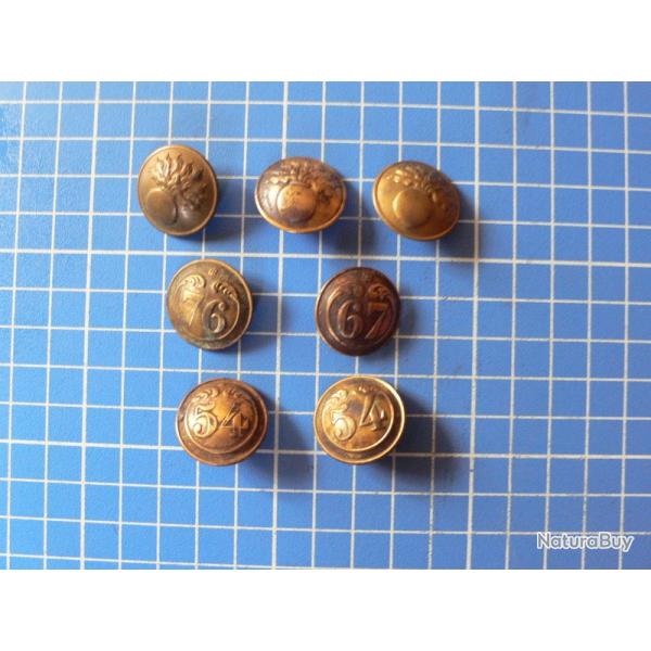boutons uniforme infanterie 19�me ou ww1