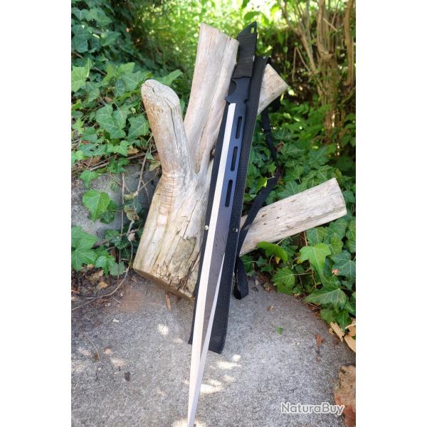 Sabre Ninja Ep�e Machette Lame Acier 3Cr13 Manche Corde Tress�e Etui Nylon Sp�cial Home Jacking