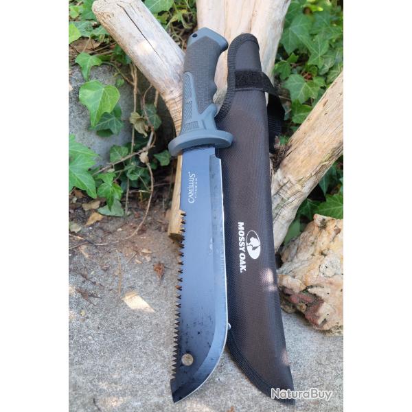 Gros Couteau Machette Bowie Camillus Titanium Lame Acier 3Cr13 Manche Abs Etui Nylon Survie Treck !!