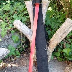 Sabre Katana Lame Acier 440 Garde M&eacute;tal Manche Corde Pommeau M&eacute;tal Etui NYlon Ninja Home Jacking
