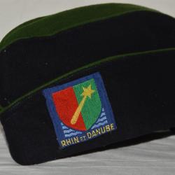 BONNET DE POLICE CALOT Mle 1944 CHASSEUR A CHEVAL 1&egrave;re ARMEE-LIBERATION