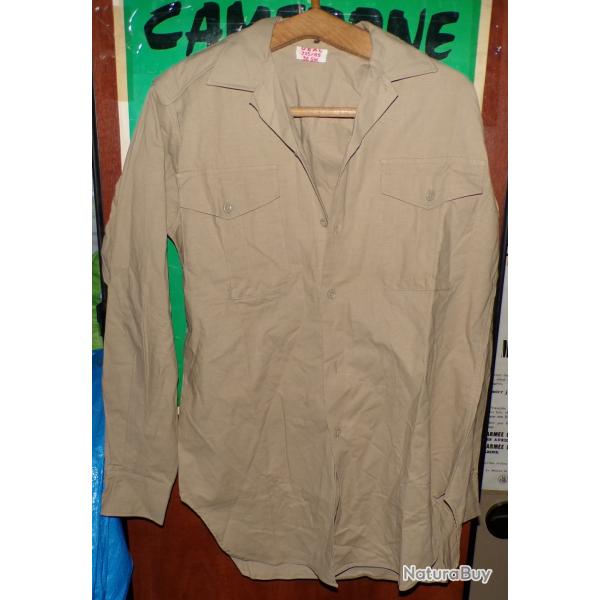CHEMISE MILITAIRE DE L'ARMEE FRANCAISE ,Taille 36 SOIT S EN CIVIL,NEUF AVEC MANCHES LONGUES,PERIODE