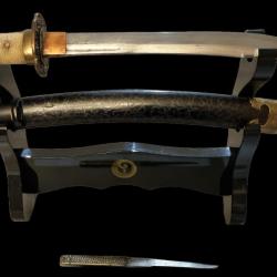Nihonto Wakizashi tamahagane - HIZEN KUNI KAWACHI NO KAMI MASAHIRO -Japon- P&eacute;riode Edo 1600-1868
