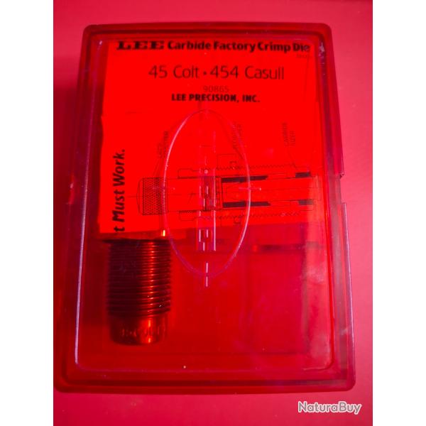 Outil lee : carbide factory crimp die  cal 45 colt