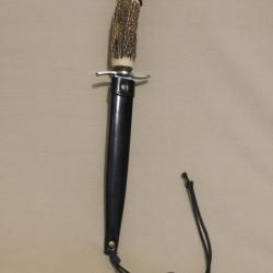 COUTEAU DE CHASSE VINTAGE INOX FRANCE TYPE LE COMMANDO