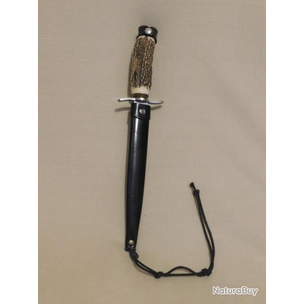 COUTEAU DE CHASSE VINTAGE INOX FRANCE TYPE LE COMMANDO