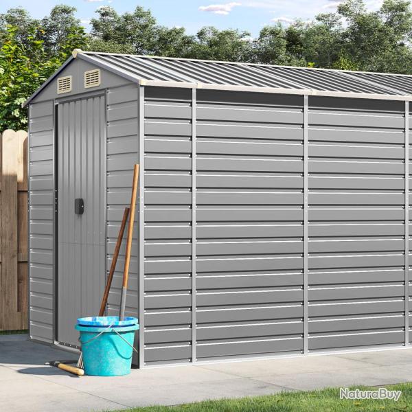 Abri de gris clair 191 x 980 x 198 cm en acier galvanis�