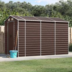 Abri de marron 191 x 300 x 198 cm en acier galvanis&eacute;