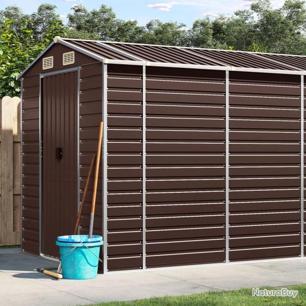Abri de marron 191x980x198 cm acier galvanis�