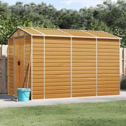 Abri de marron clair 191 x 300 x 198 cm en acier galvanis&eacute;
