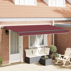 Auvent R&eacute;tractable Bordeaux 350 x 200 cm tissu