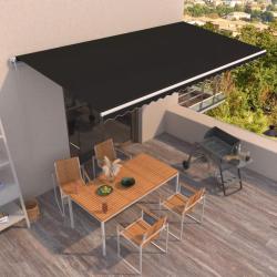 Auvent r&eacute;tractable automatique 600x350 cm Anthracite