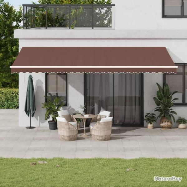 Auvent r�tractable automatique marron 600x350 cm