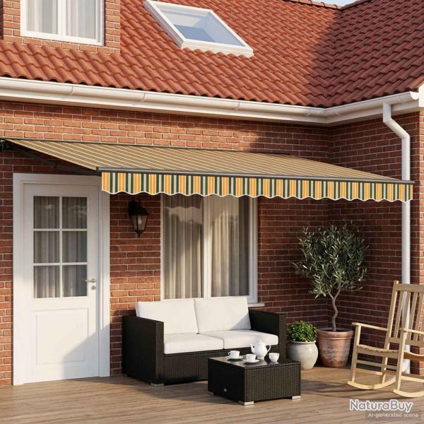 Auvent r�tractable �lectrique Vert, Jaune, Anthracite 4,5 � 3 m