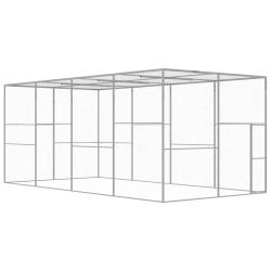 Cage pour chat 6x3x2,5 m Acier galvanis&eacute;