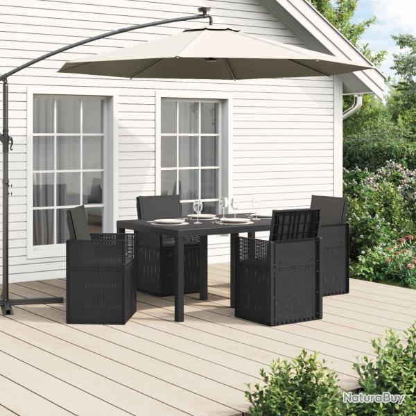 Ensemble de salle � manger, 5 pi�ces, anthracite, PP