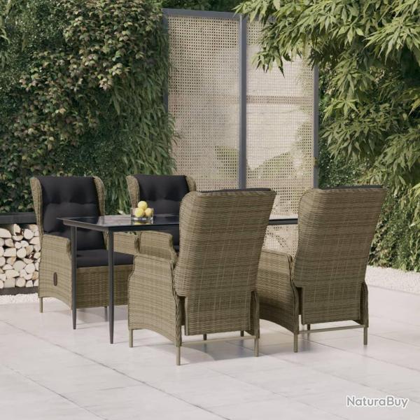 Ensemble � manger de 5pcs Marron R�sine tress�e