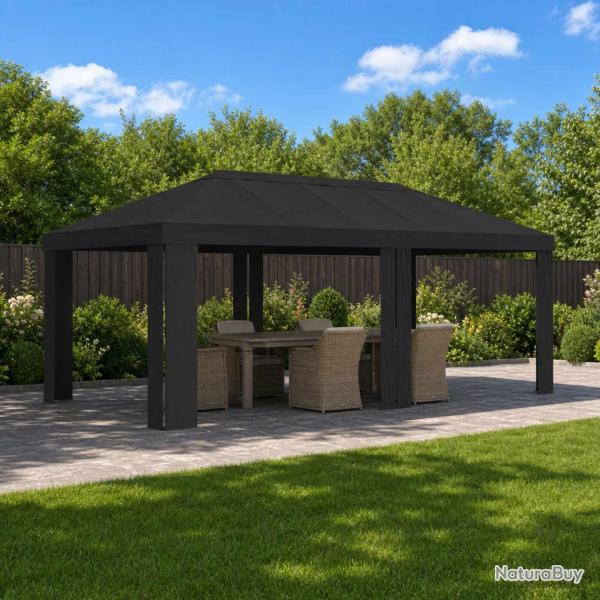 Housse de Gazebo 6 x 3 m Anthracite Polyester 190 gsm