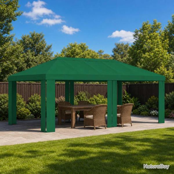 Housse de Gazebo 6 x 3 m Vert Polyester 190 gsm