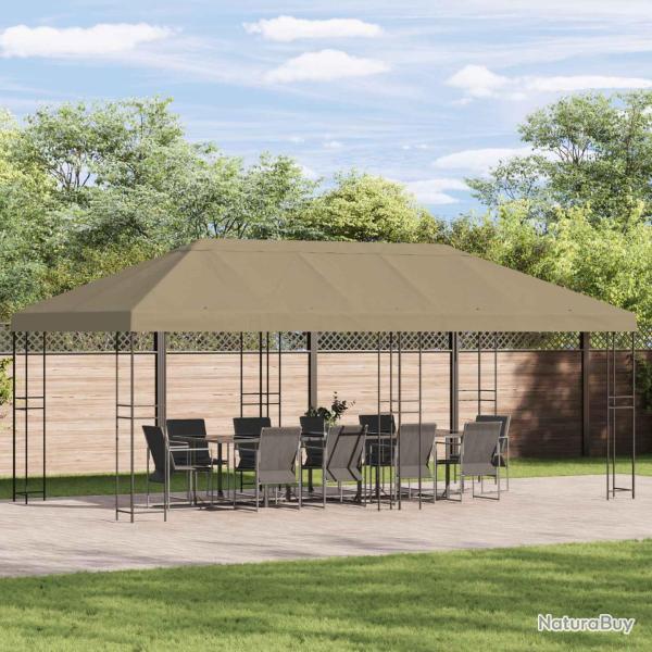 Housse de canop�e de gazebo 6 x 3 m Beige Polyester 190