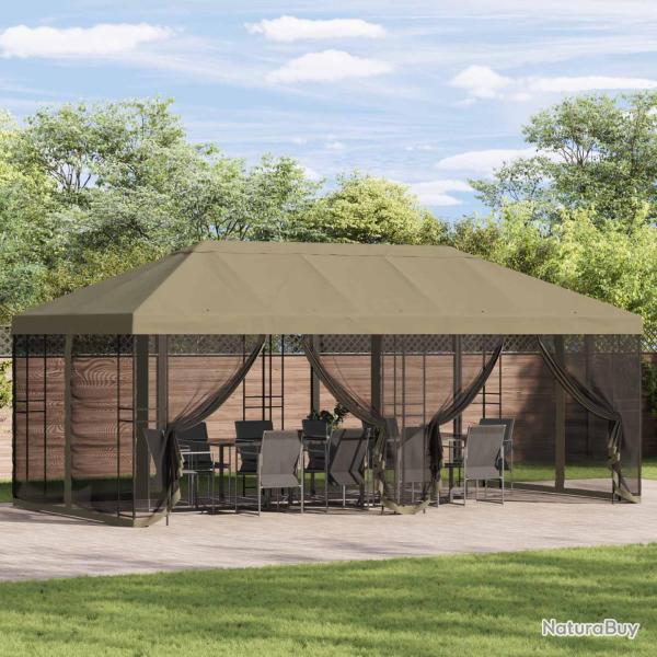 Housse de tonnelle avec murs lat�raux 6 x 3 m Beige Polyester
