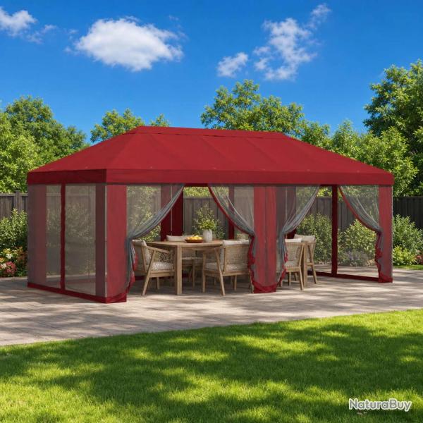 Housse de tonnelle avec murs lat�raux 6 x 3 m Bordeaux