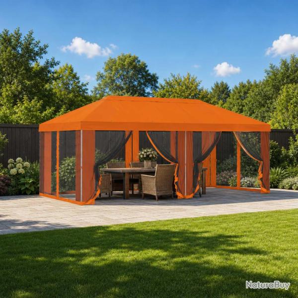 Housse de tonnelle avec murs lat�raux 6 x 3 m Orange Polyester