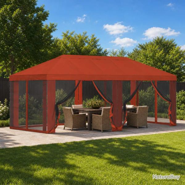 Housse de tonnelle avec murs lat�raux 6 x 3 m Terre cuite