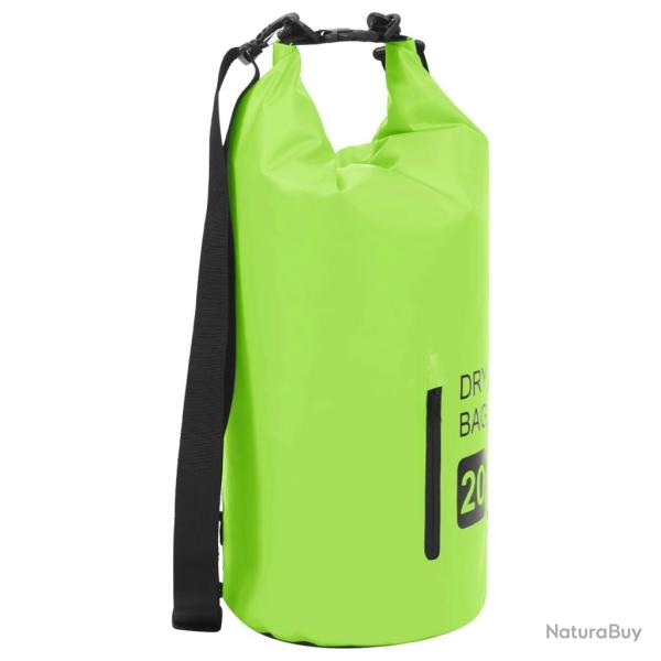Sac sec avec fermeture �clair Vert 20 L PVC