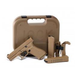 Glock 19 X Coyote 9x19 D&eacute;tente Pr&eacute;par&eacute;e (RESET et poids) NEUF avec 2 CHARGEURS 19X