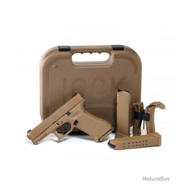 Glock 19 X Coyote 9x19 D�tente Pr�par�e (RESET et poids) NEUF avec 2 CHARGEURS 19X