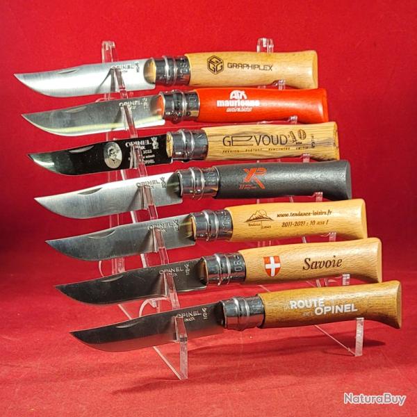 Superbe pr�sentoir en plexi pour 7 couteaux