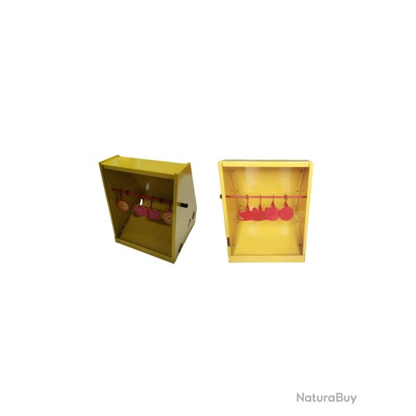 Pi�ge � plombs � cibles basculantes jaunes Snowpeak - Zasdar. 4 cibles basculantes rouges.